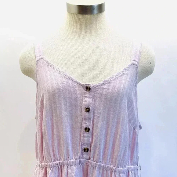 NWT SONOMA Women Sleeveless Pullover Purple Elastic Waist V-Neck Long Dress 0X - Picture 2 of 12